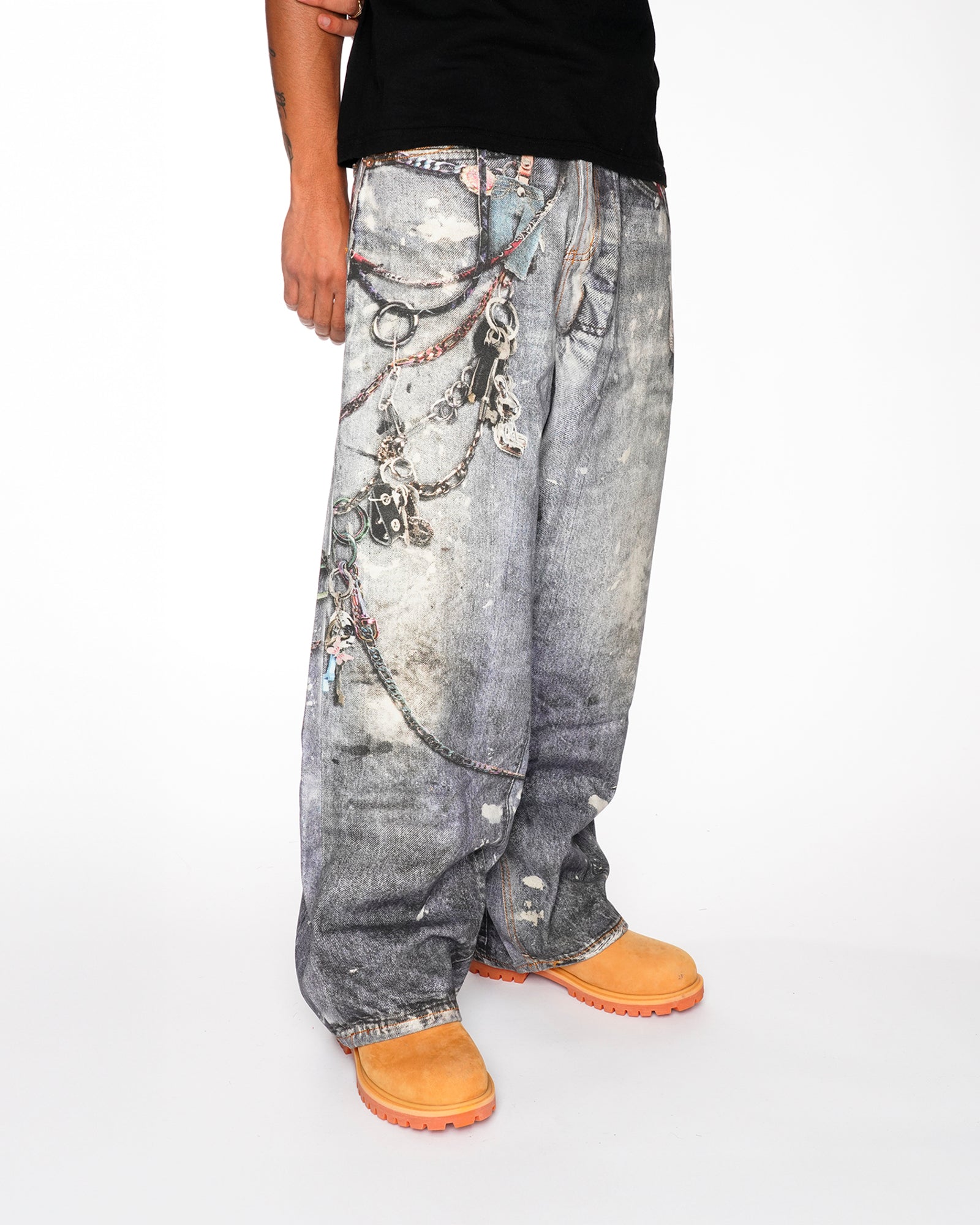 BG12| KEYCHAIN PRINTED BAGGIE PANT