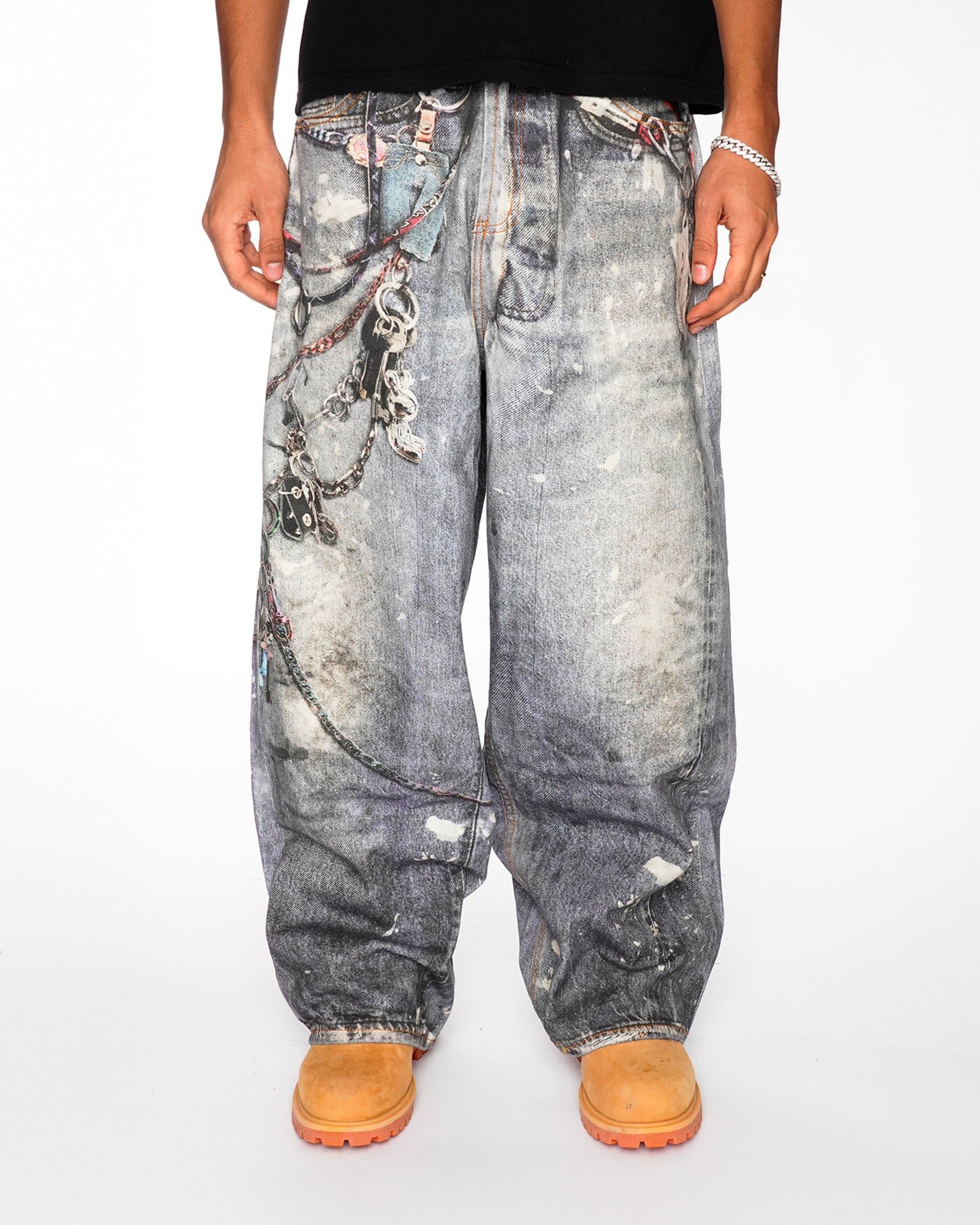 BG12| KEYCHAIN PRINTED BAGGIE PANT