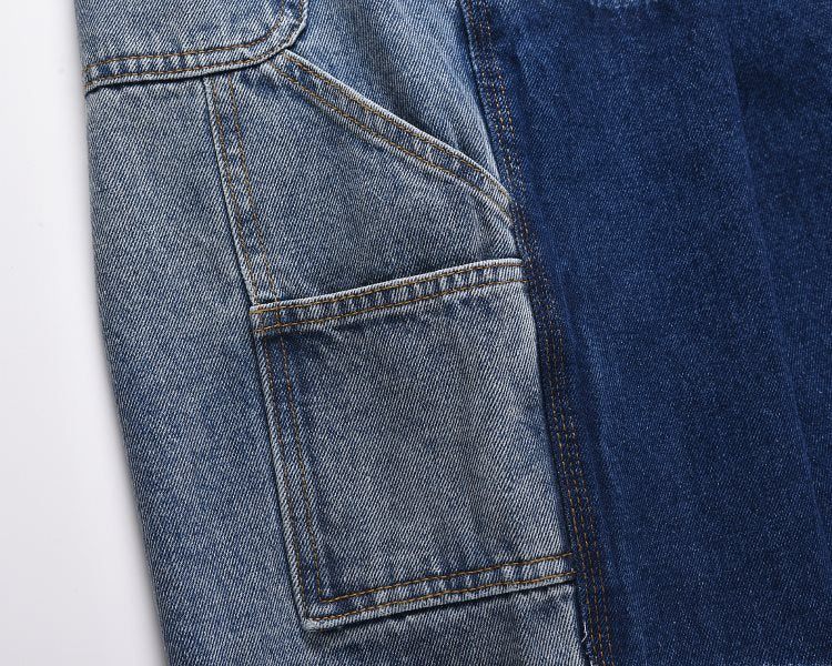 SH1|BLUE PATCH-WORK DENIM SHORT