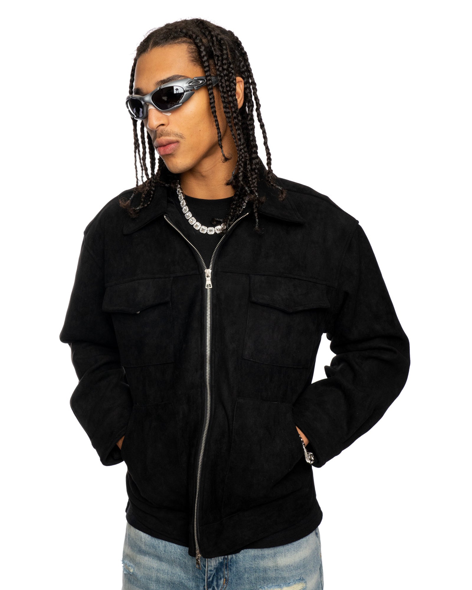 JT4|NIGHTCRAWLER BLACK VELOUR JACKET