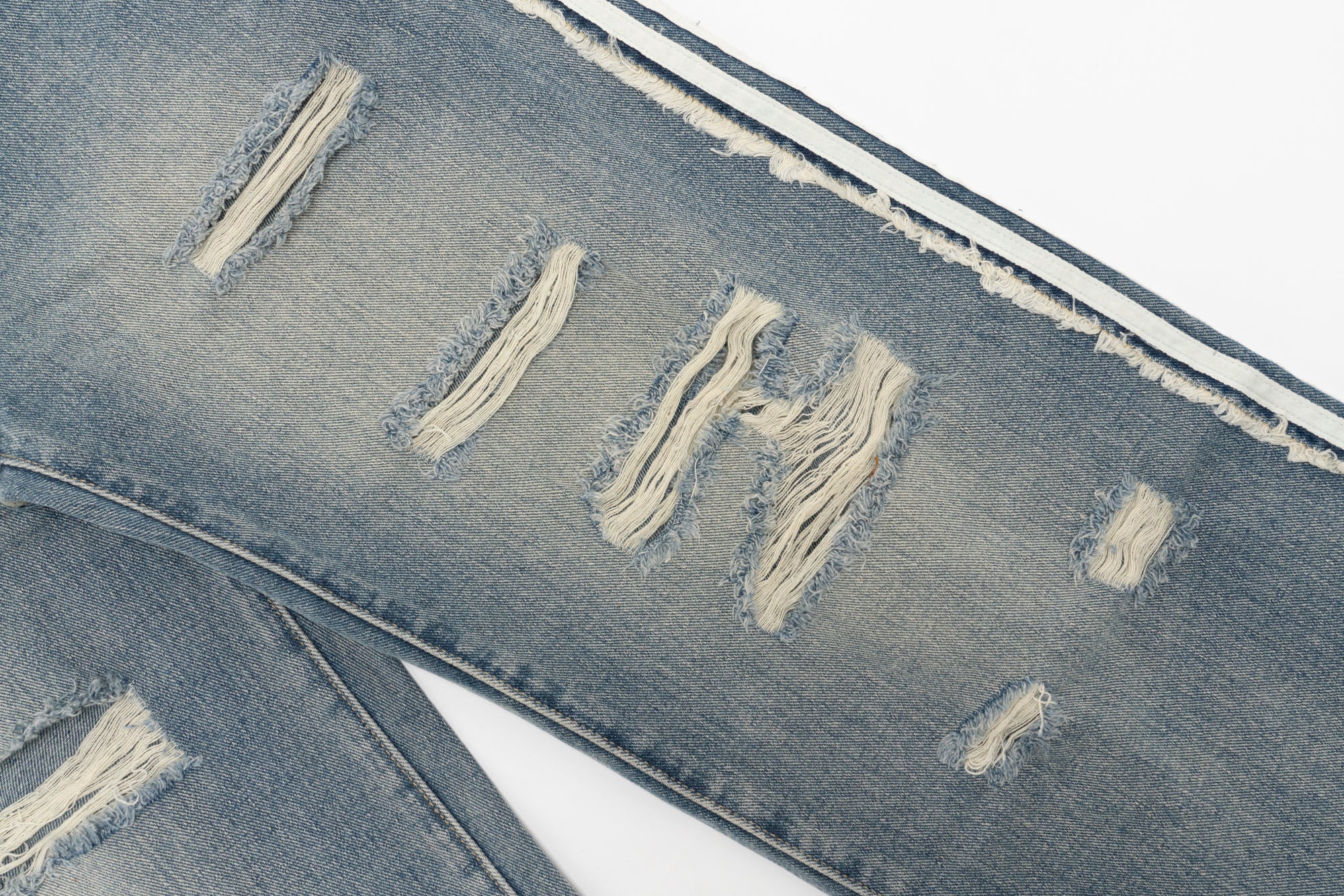 BG10| DOUBLE STRIPE INDIGO BAGGIE DENIM