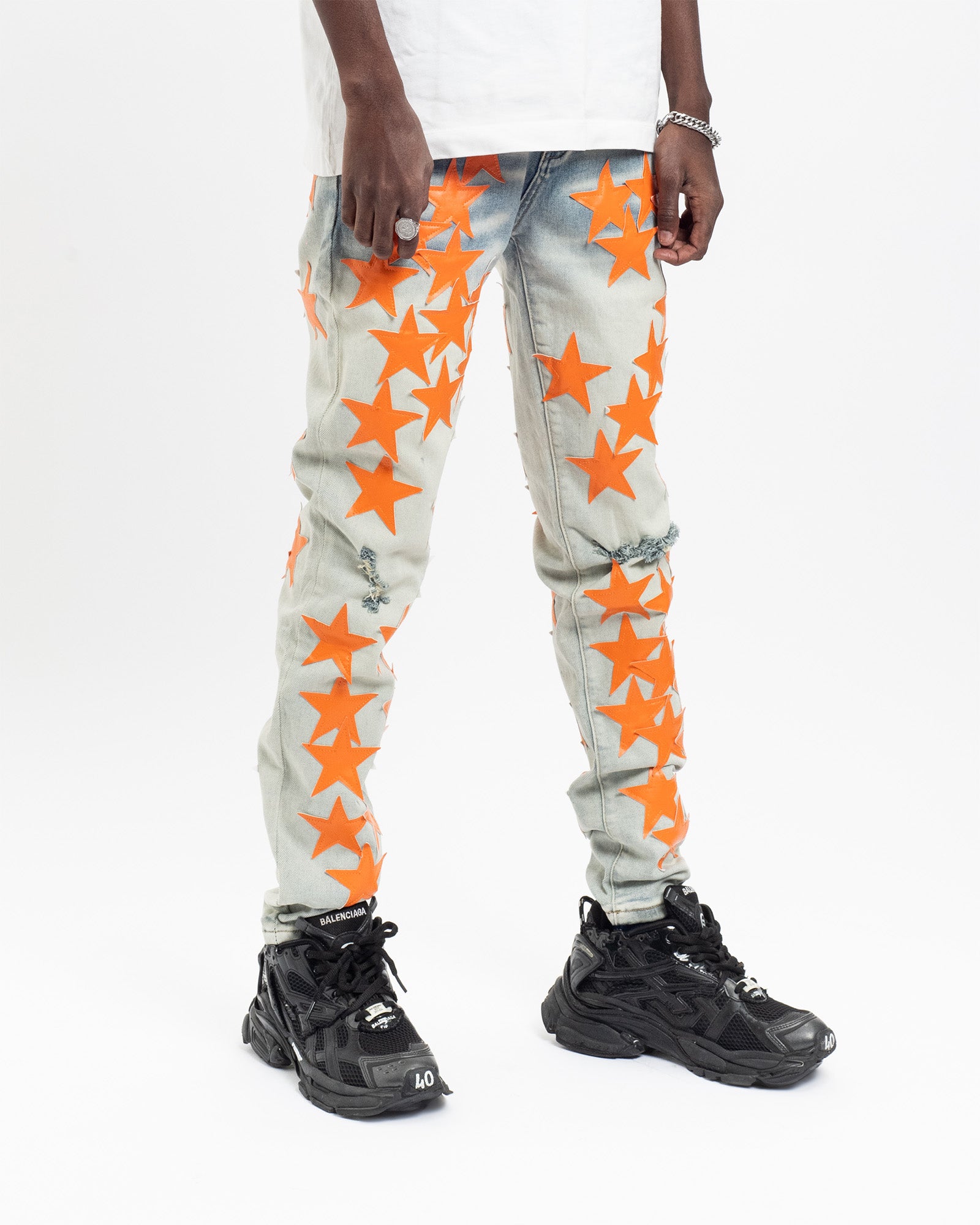 SK11| ORANGE HOLLYWOOD DENIM