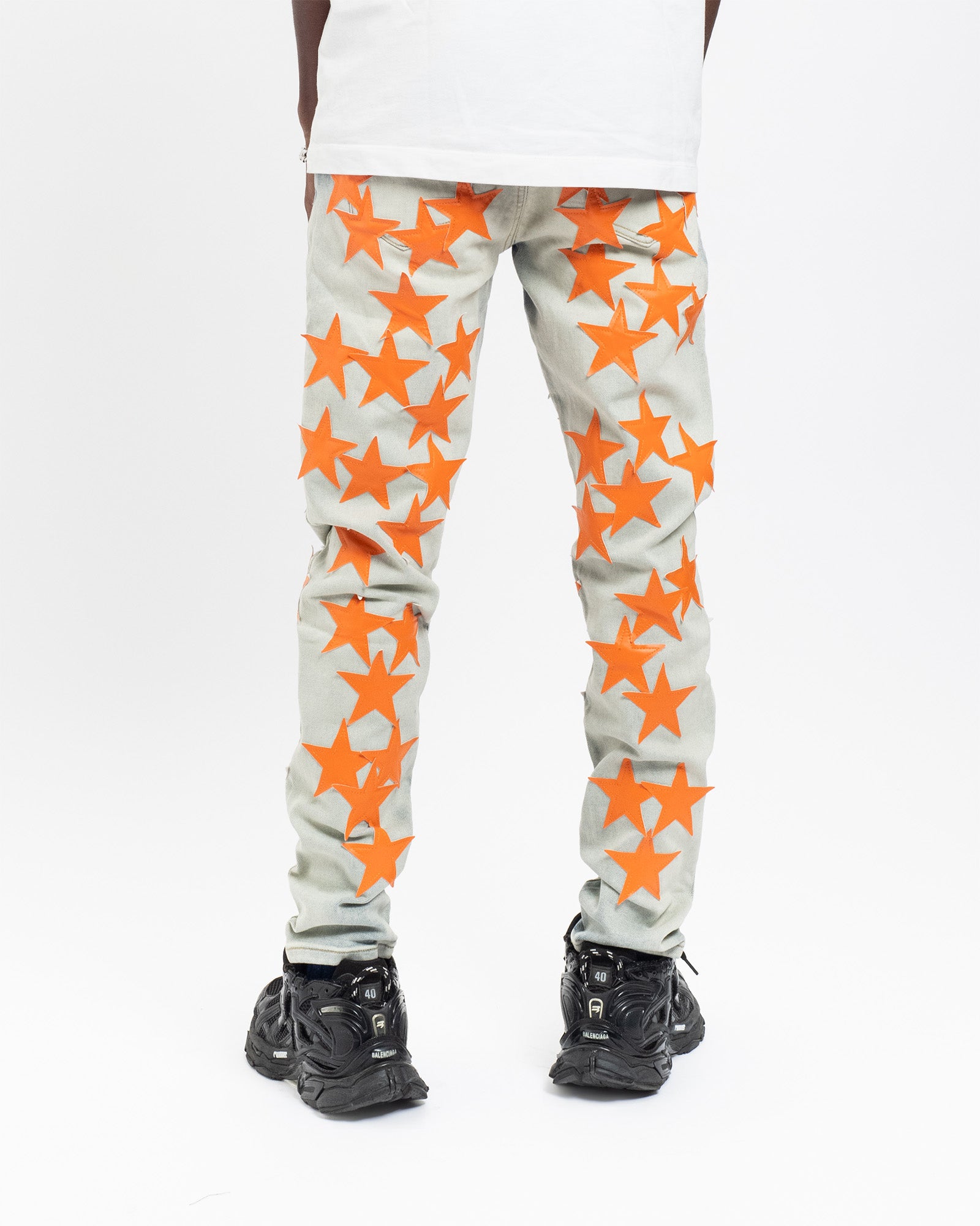 SK11| ORANGE HOLLYWOOD DENIM