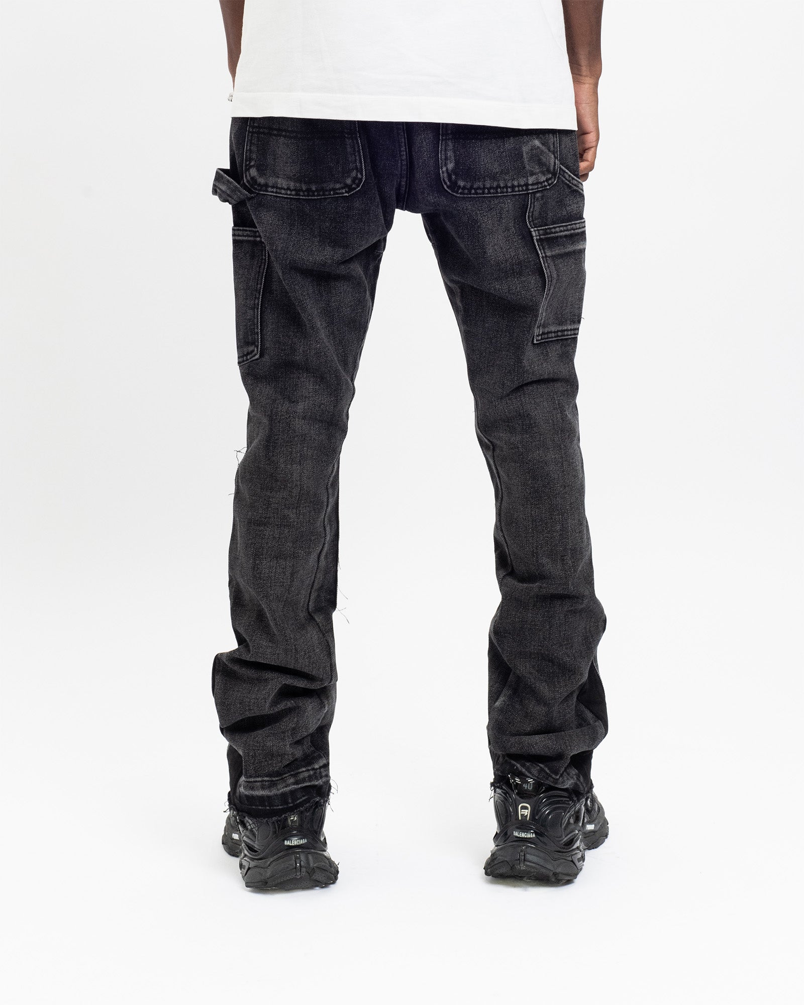 FD04| ROCKET BLACK FLARE DENIM