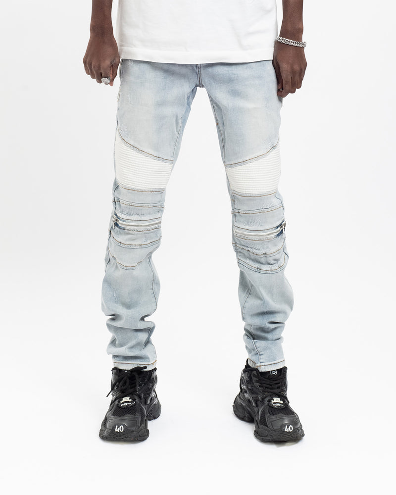 SK17|WHITE BICKER DENIM