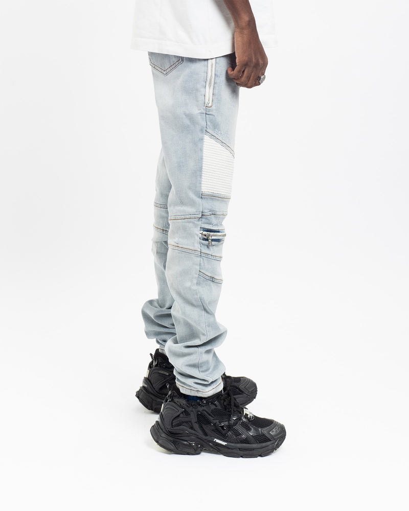 SK17|WHITE BICKER DENIM