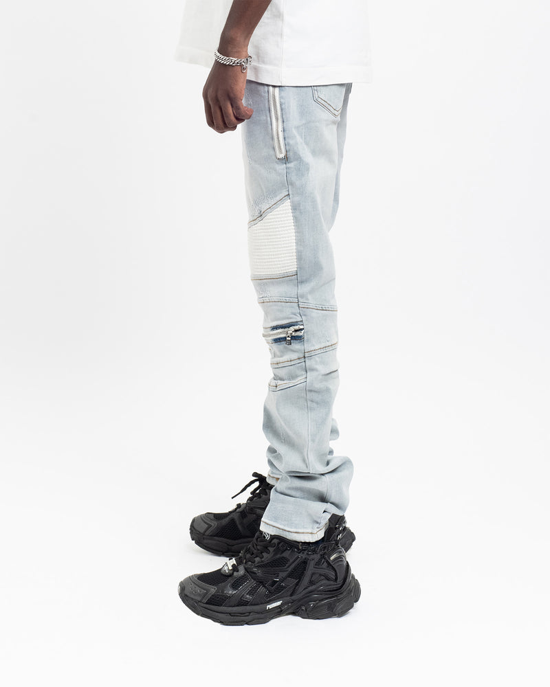 SK17|WHITE BICKER DENIM