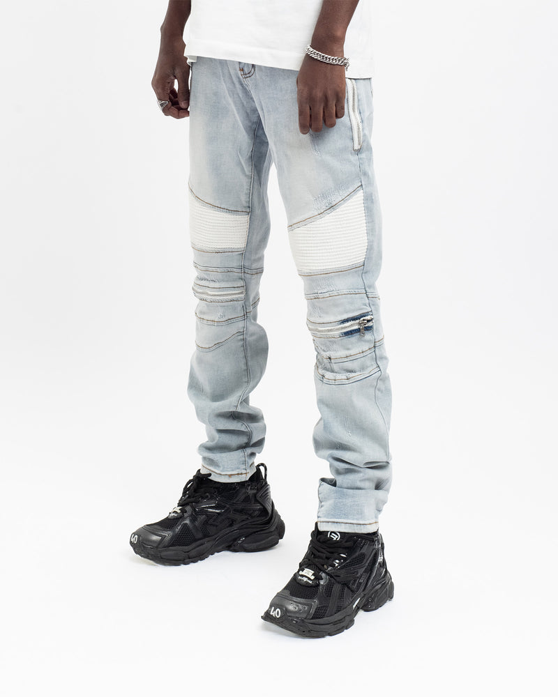 SK17|WHITE BICKER DENIM