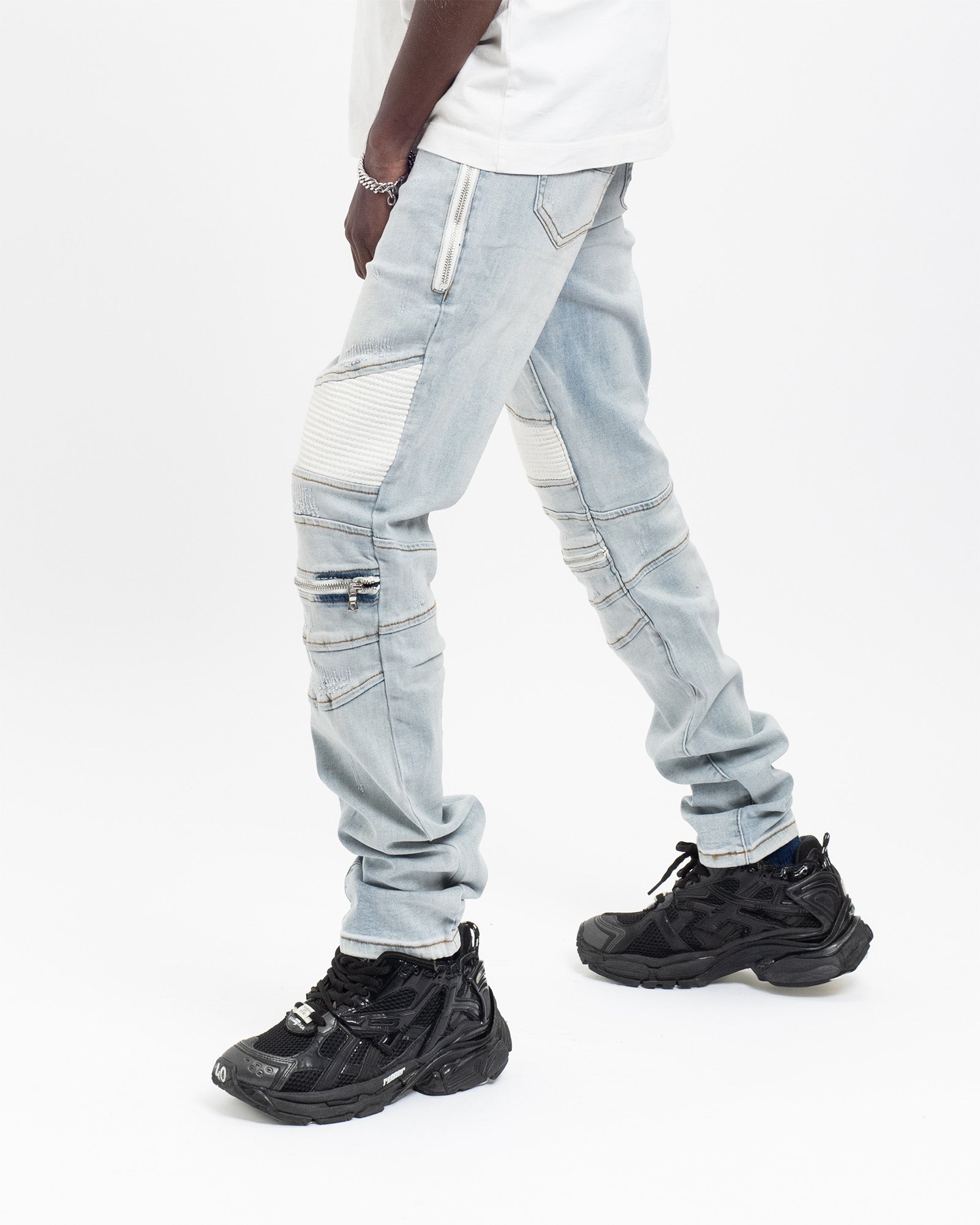 SK17|WHITE BICKER DENIM