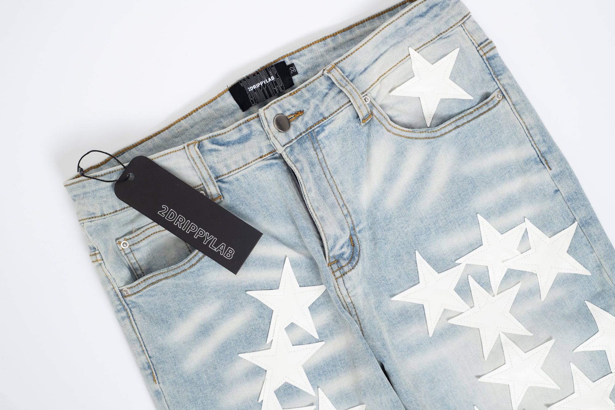 SK12|  WHITE HOLLYWOOD DENIM