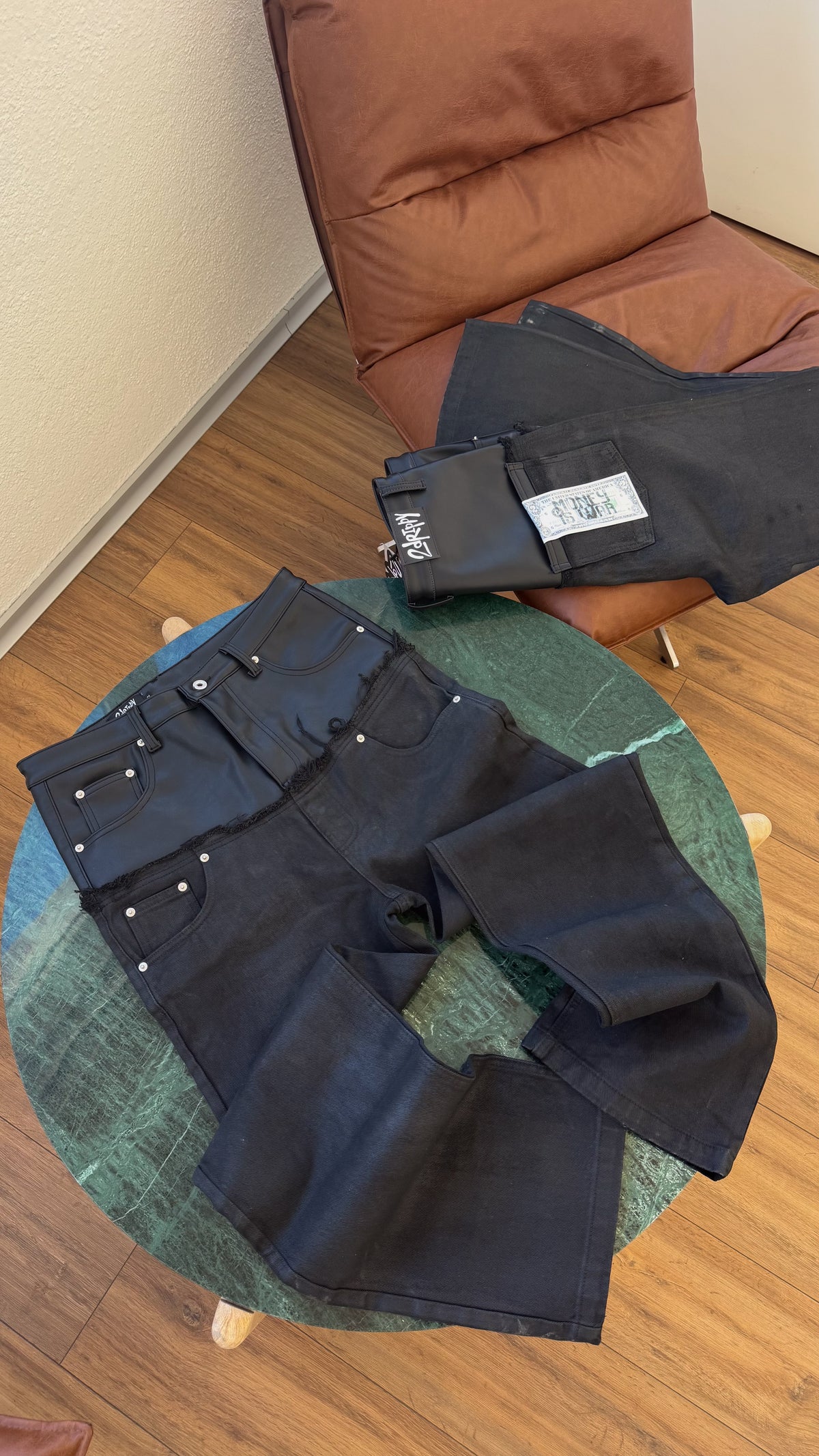 FW26|DOUBLE LEATHER PANT
