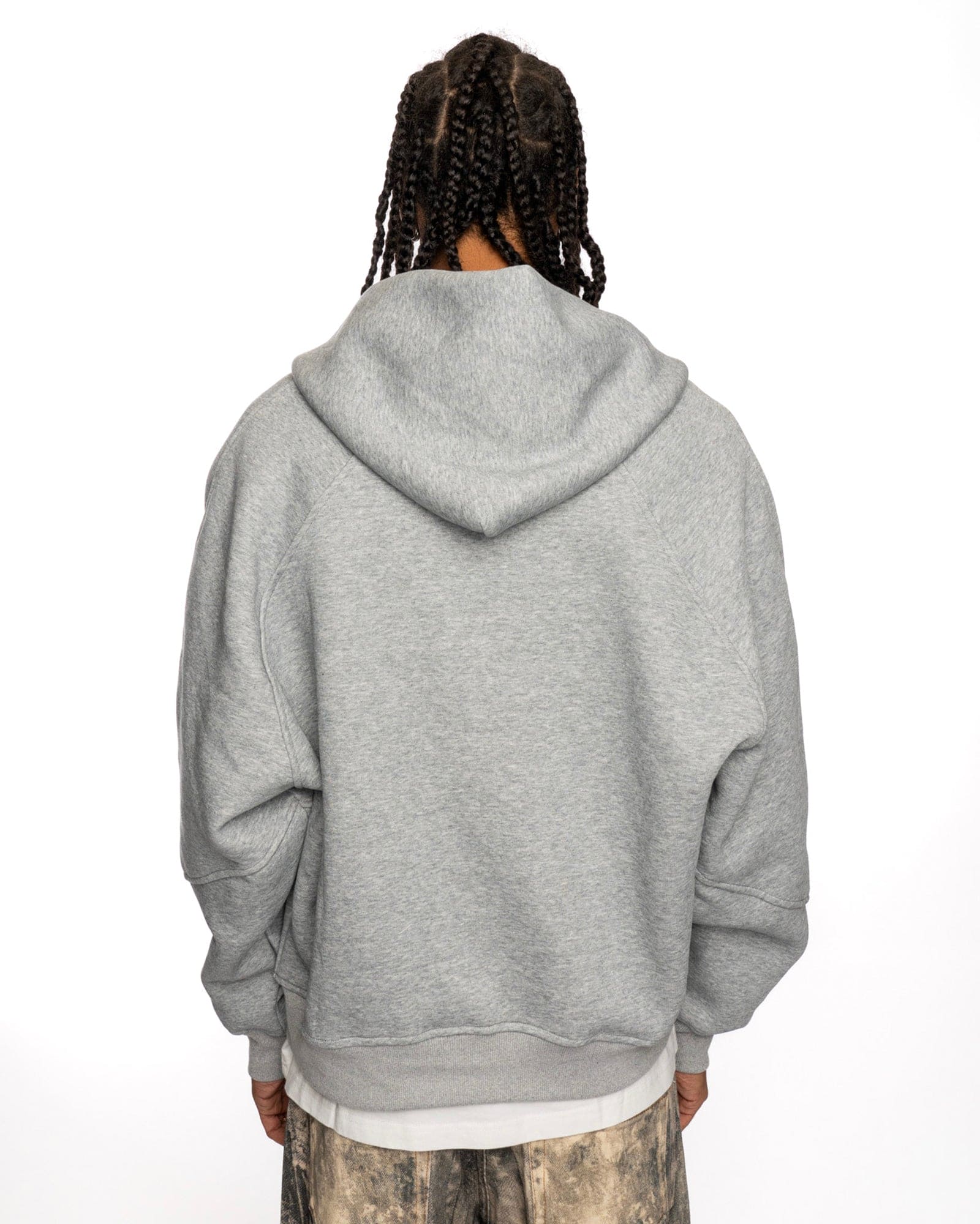 ZH1| BOXY GREY ZIP-HOODIE