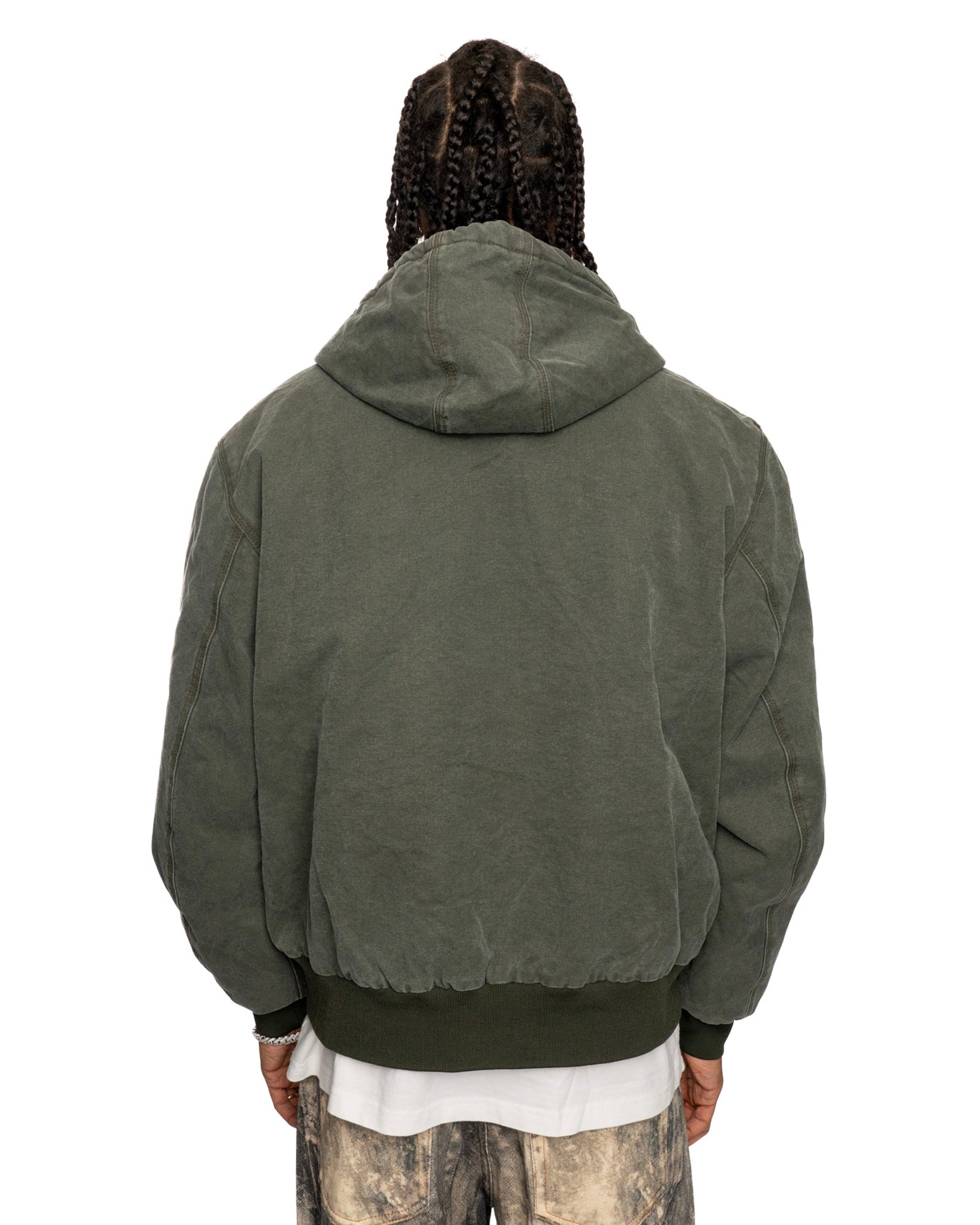 ZH2| PADDED ZIP HOODIE OLIVE