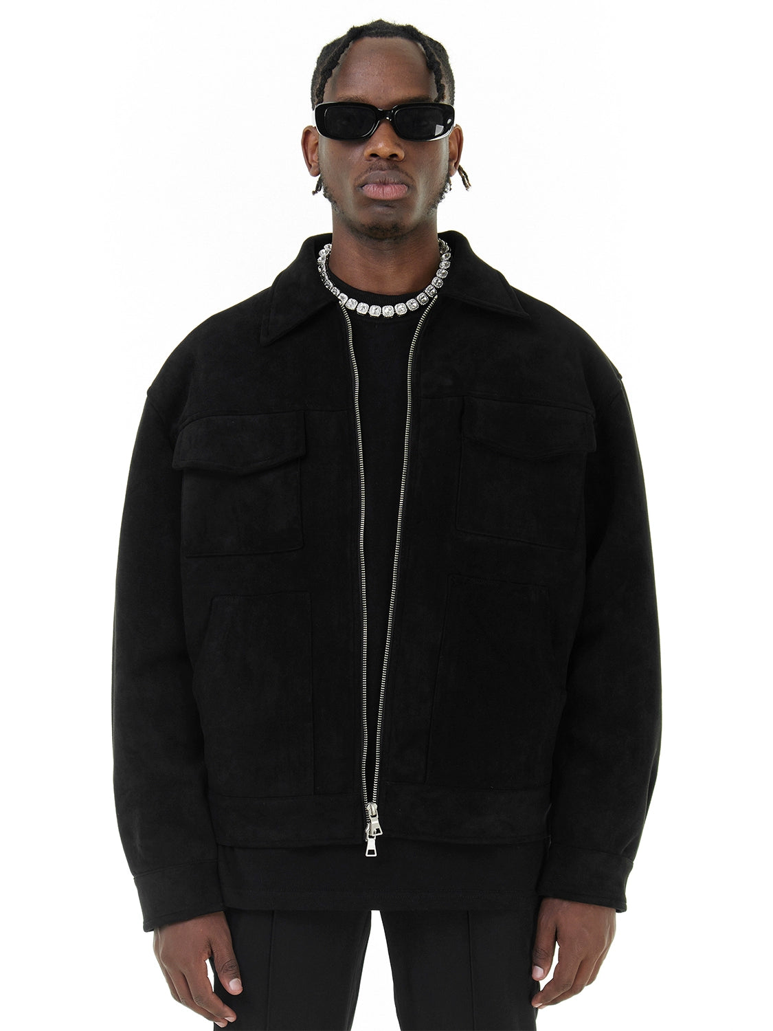 JT4|NIGHTCRAWLER BLACK VELOUR JACKET