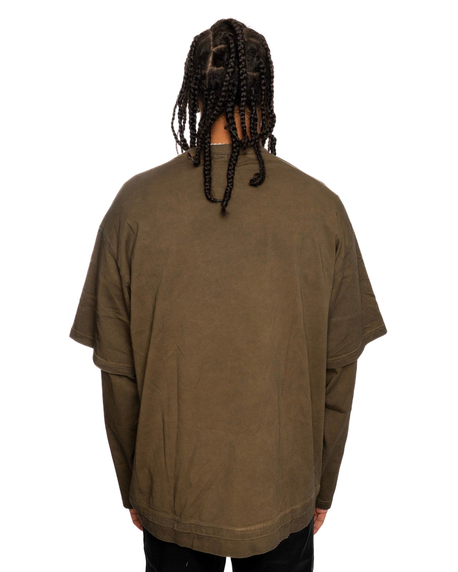 LS1|BROWN LAYERED OVERSIZED LONG SLEEVE