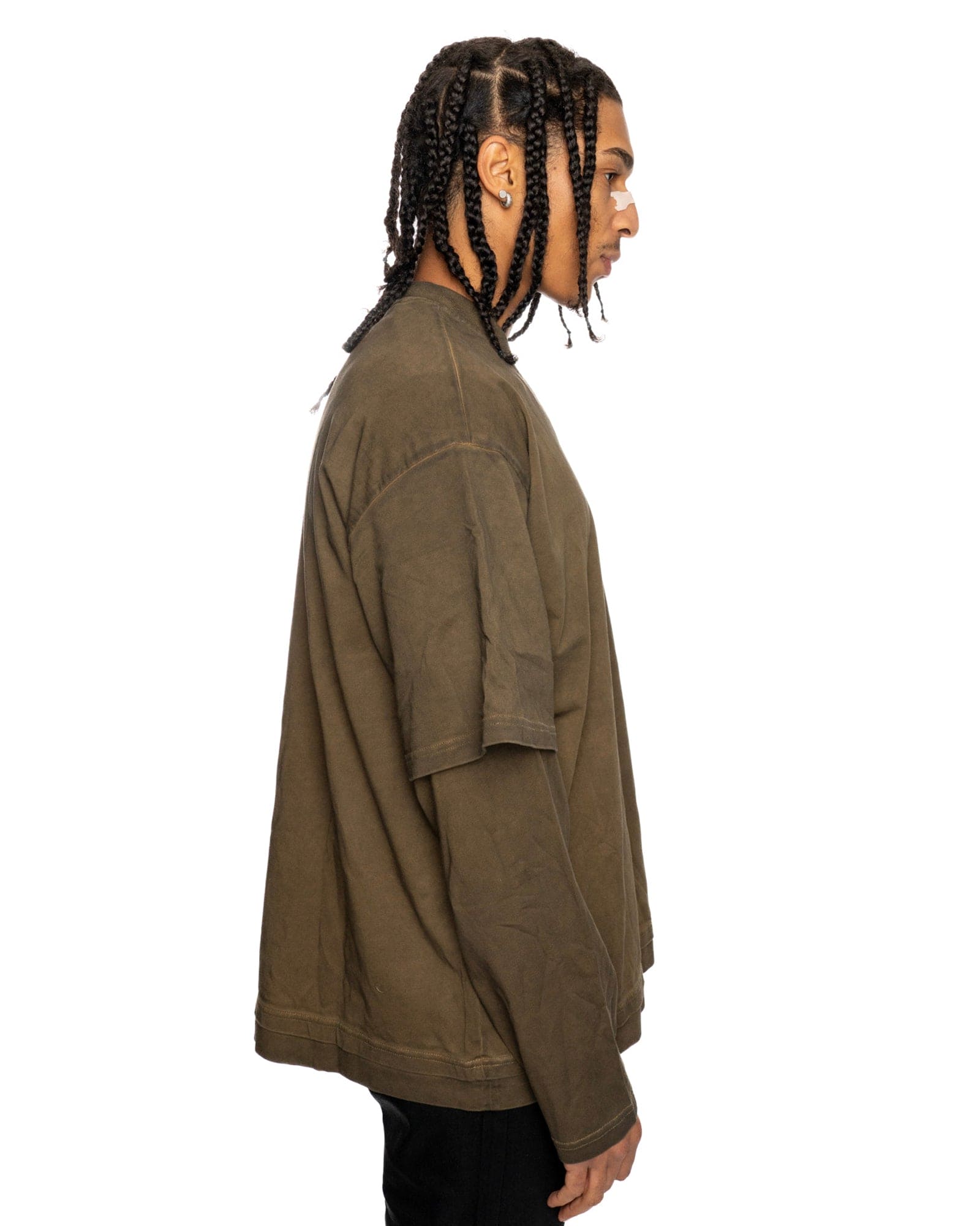 LS1|BROWN LAYERED OVERSIZED LONG SLEEVE