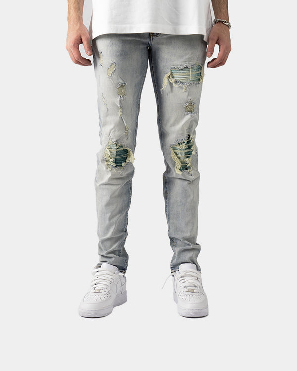 SK22|LIZARD SKINNY DENIM