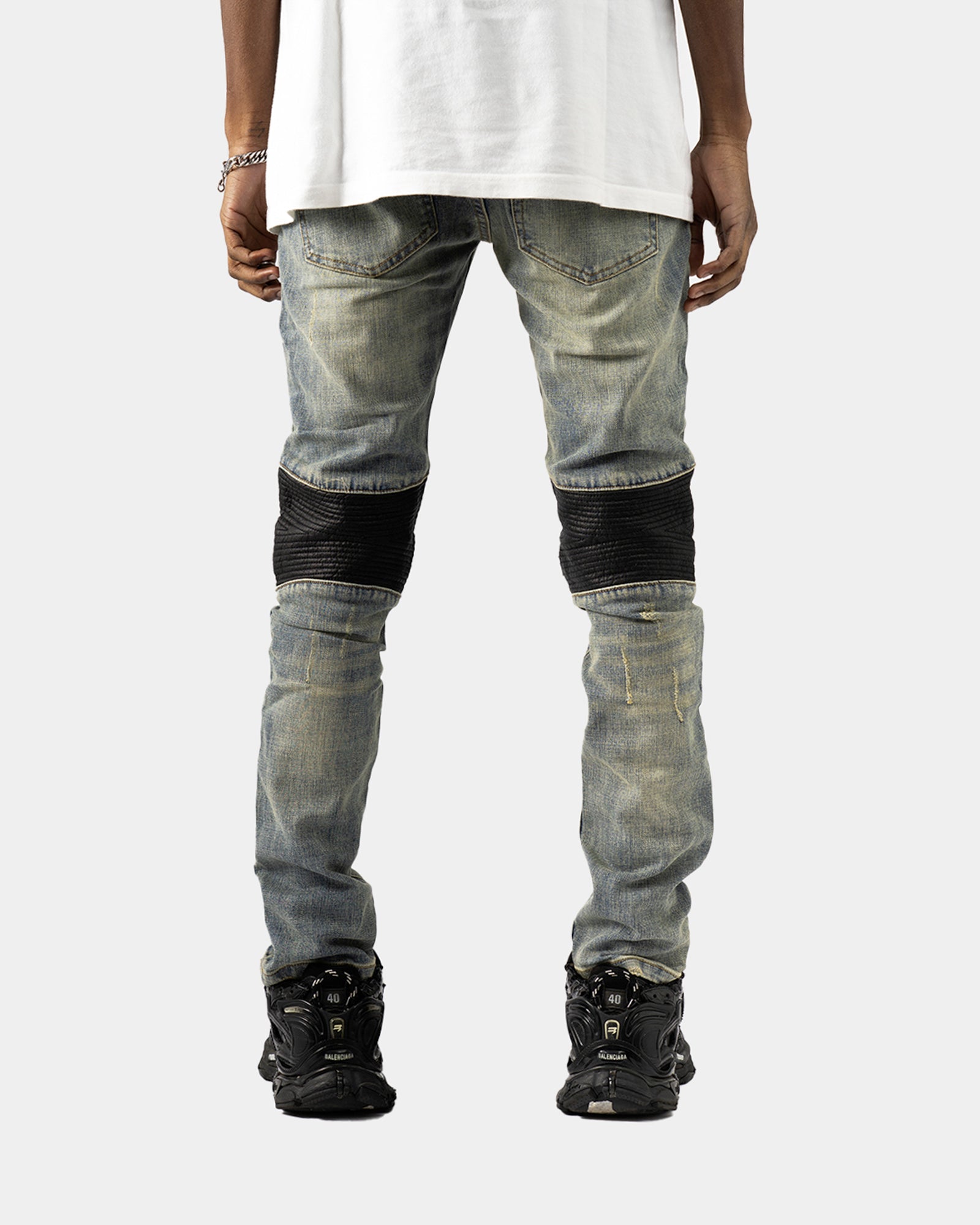 SK26|DARK BIKER SKINNY DENIM