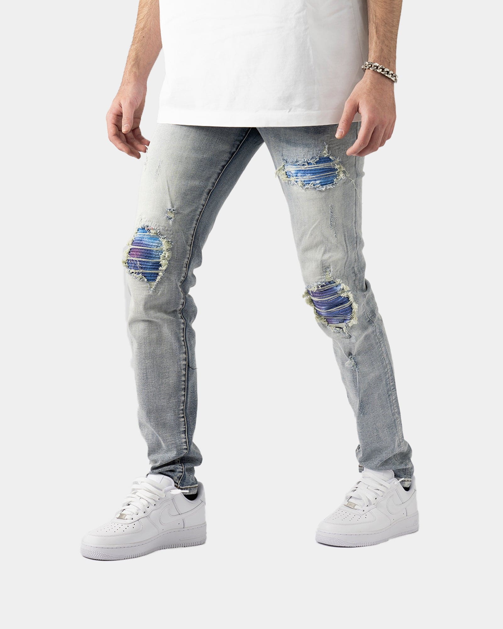 SK40|BLUE LIZARD SKINNY DENIM