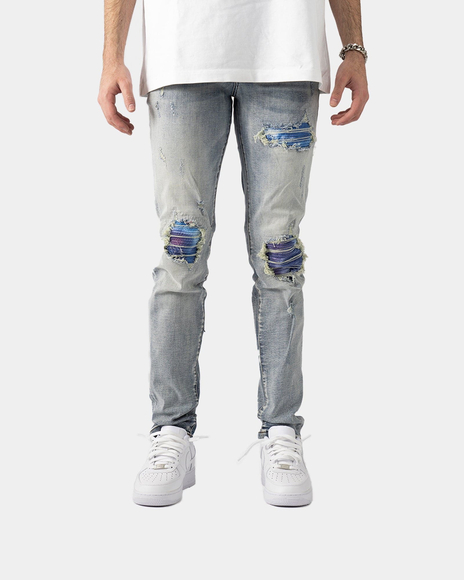 SK40|BLUE LIZARD SKINNY DENIM