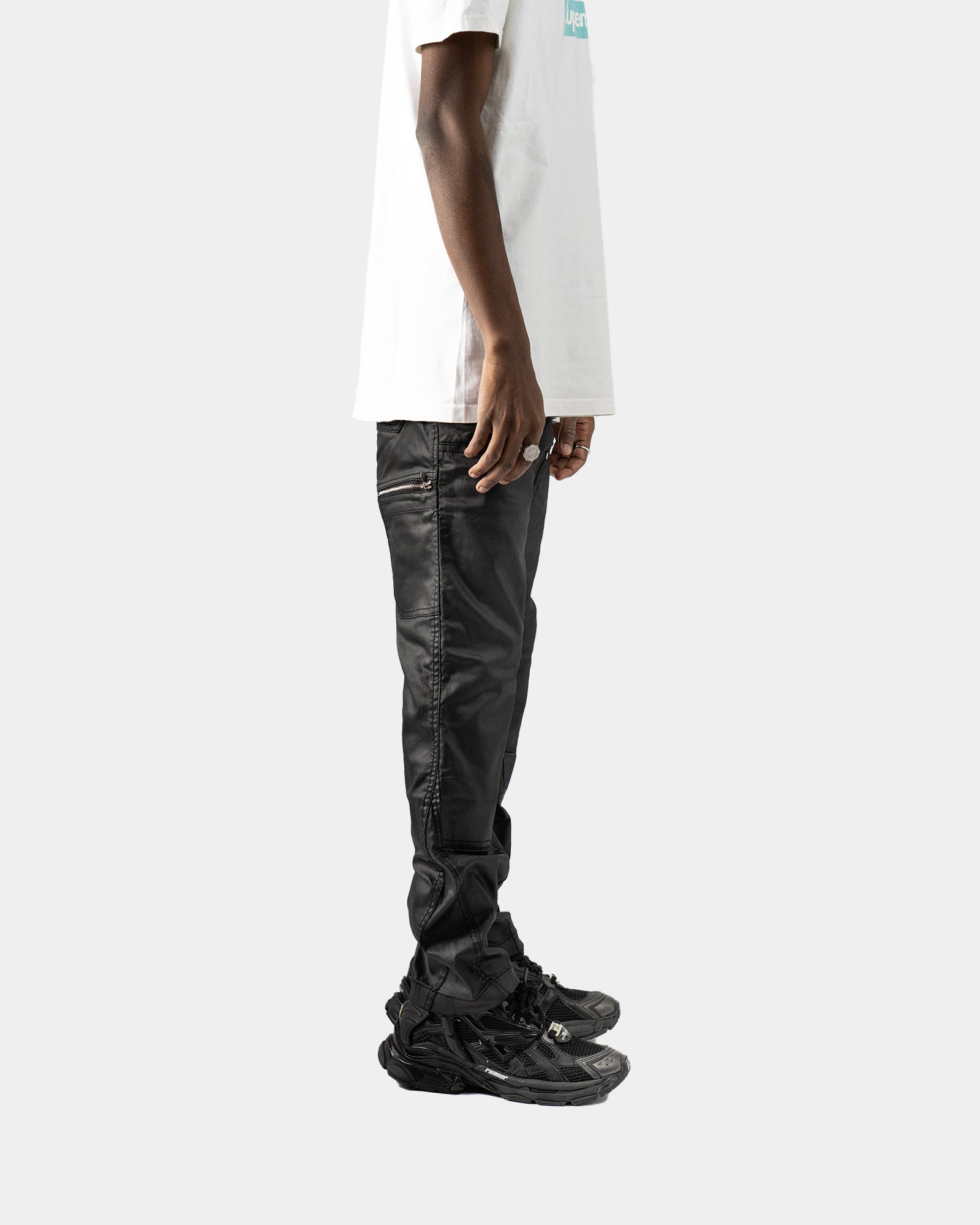 RG01|DOUBLE KNEE LEATHER PANTS