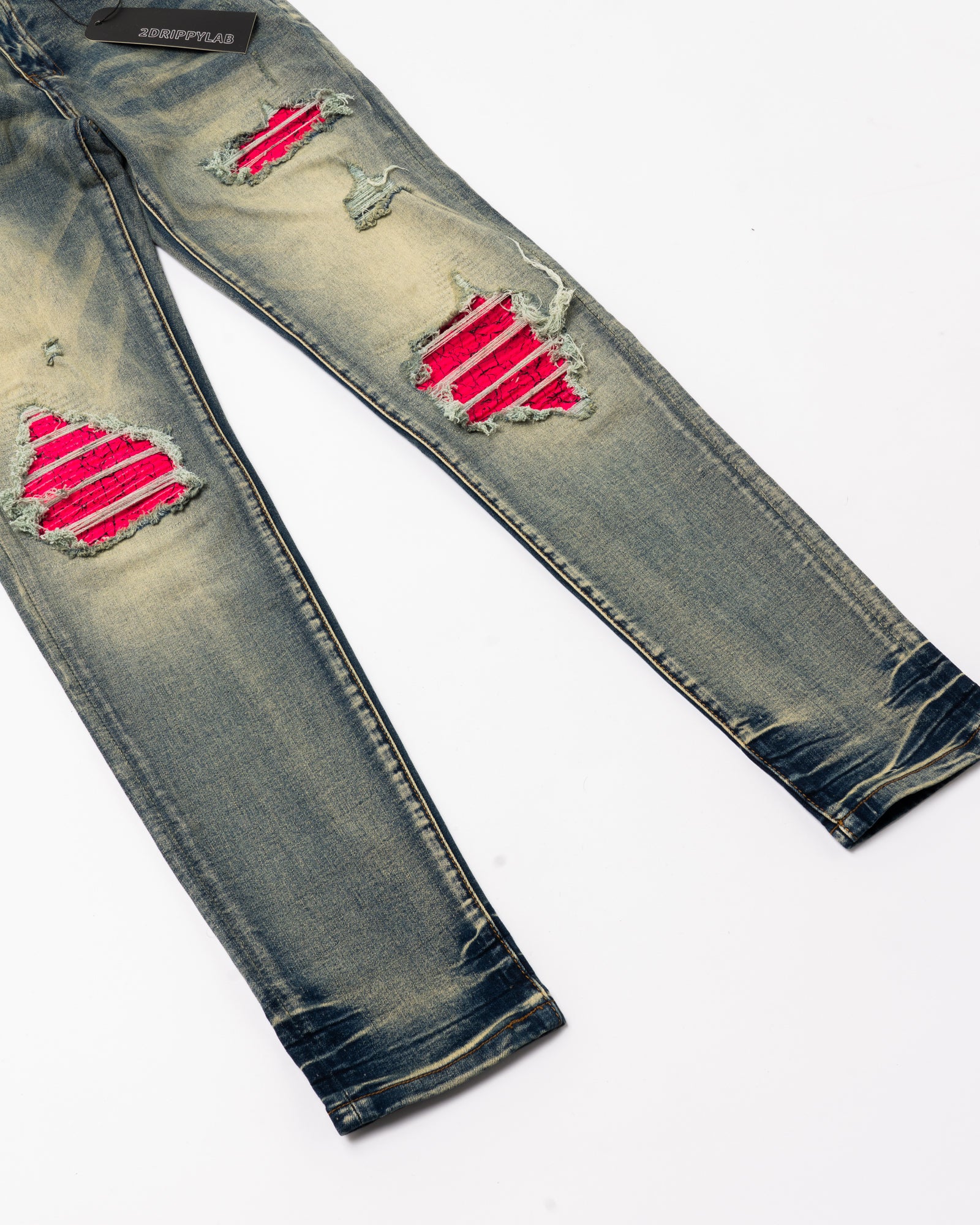 SK25|SUPER PINK SKINNY DENIM