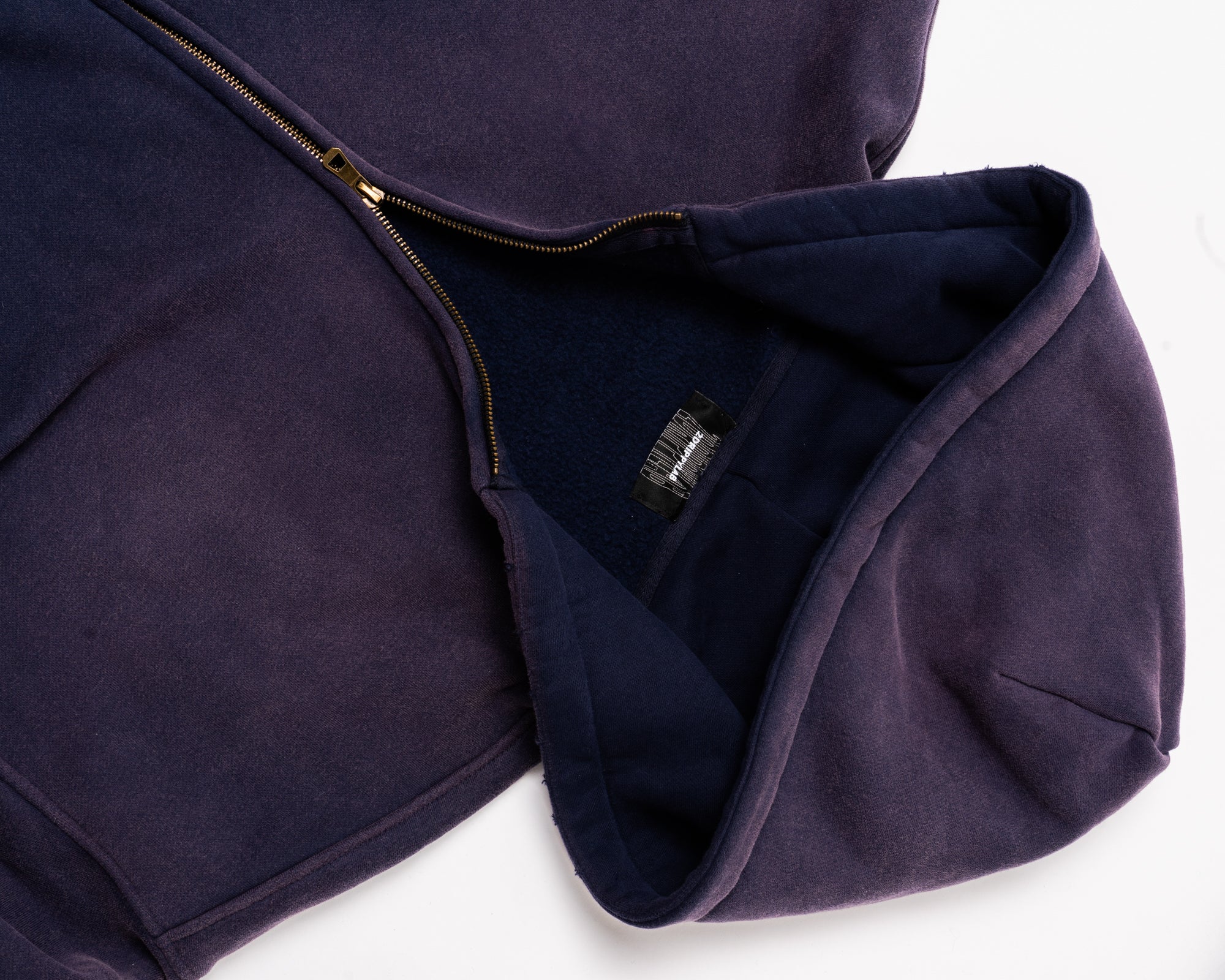 ZH4|BOXY PURPLE ZIP-HOODIE