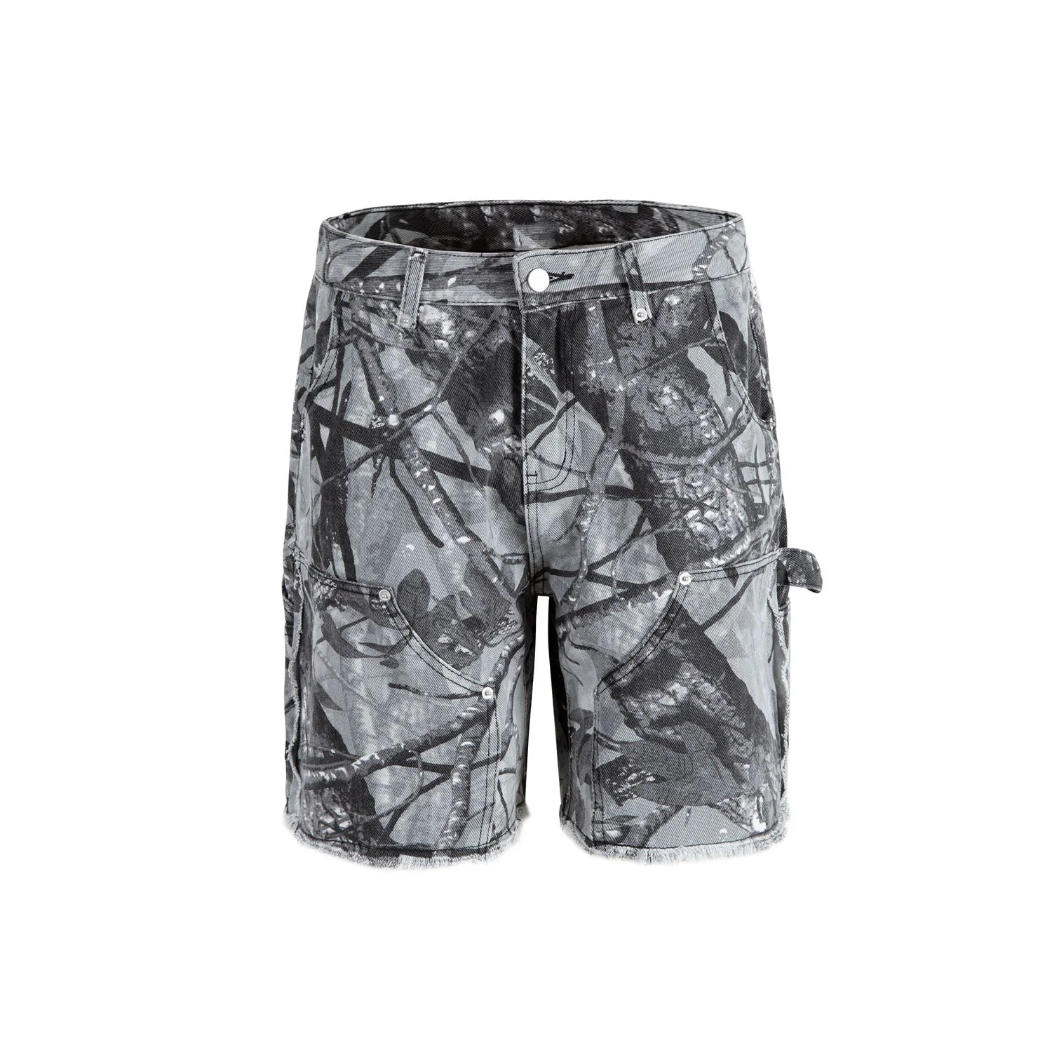 SH22| GREY JUNGLE DENIM SHORT