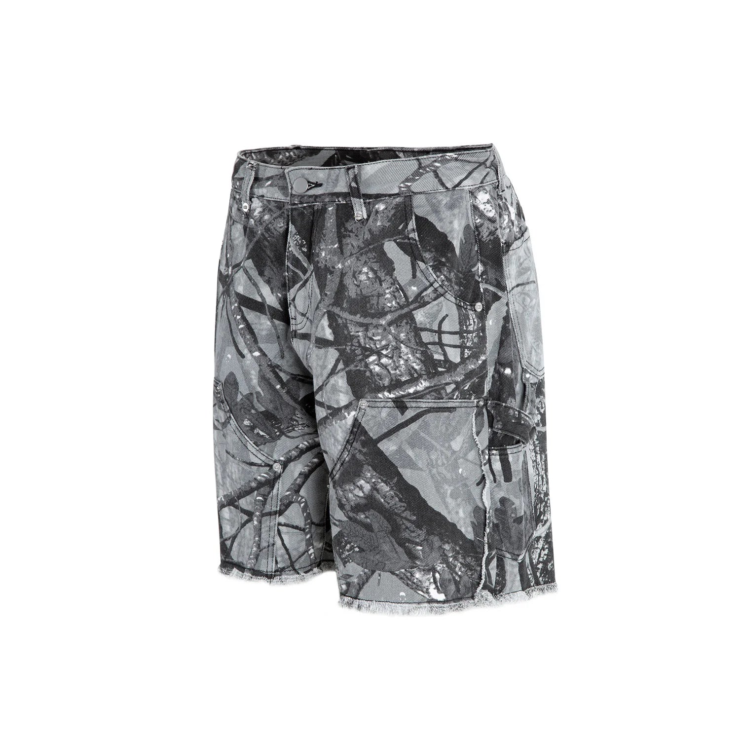 SH22| GREY JUNGLE DENIM SHORT