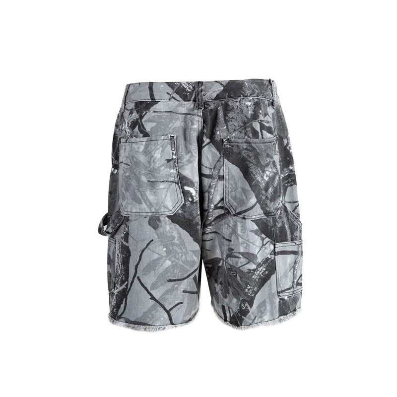 SH22| GREY JUNGLE DENIM SHORT