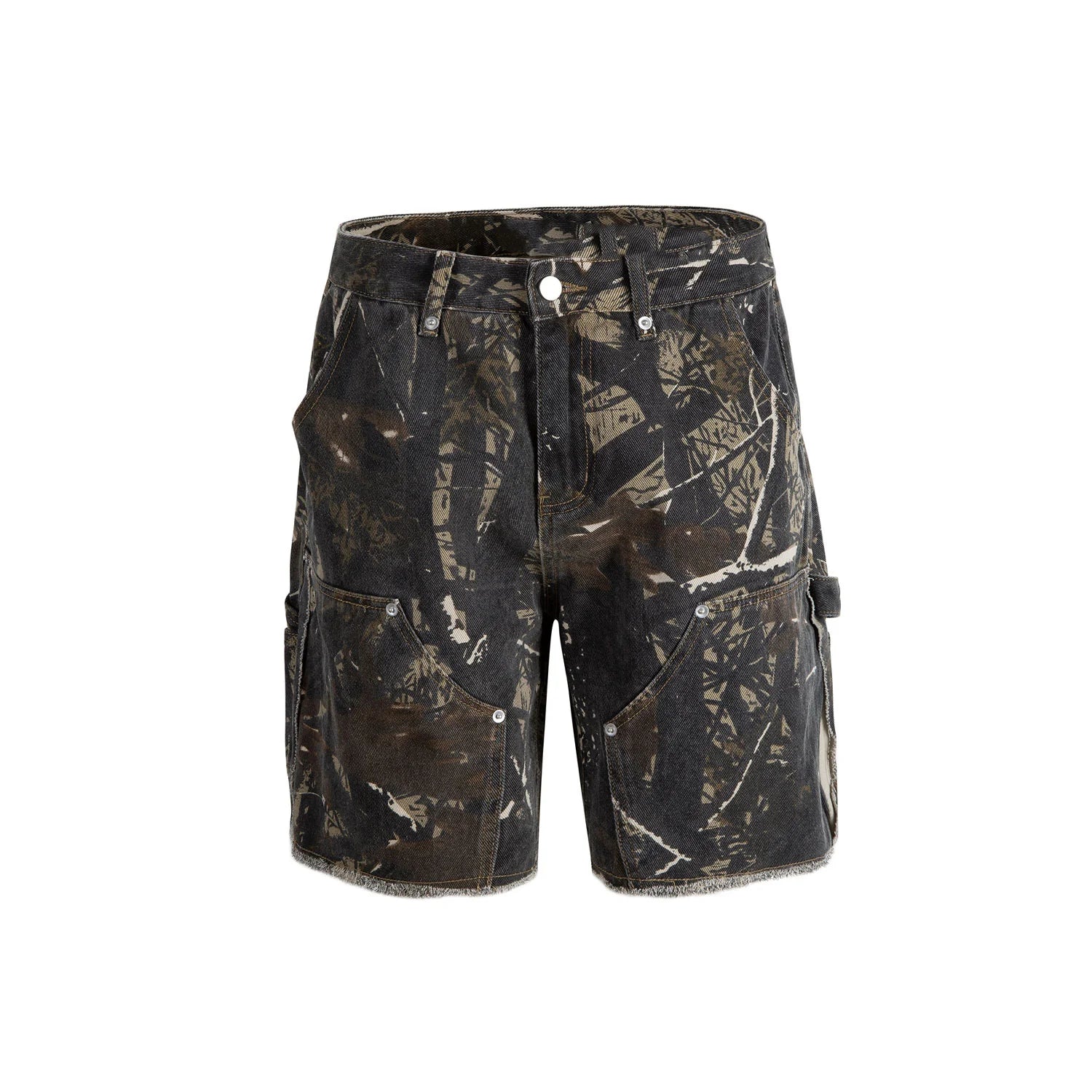 SH23|DARK GREEN JUNGLE DENIM SHORT