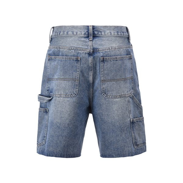 SH1|BLUE PATCH-WORK DENIM SHORT