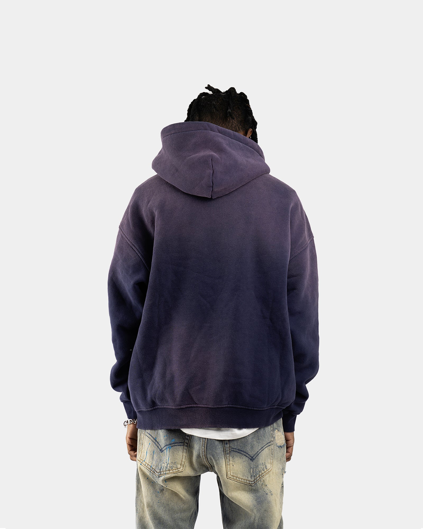 ZH4|BOXY PURPLE ZIP-HOODIE