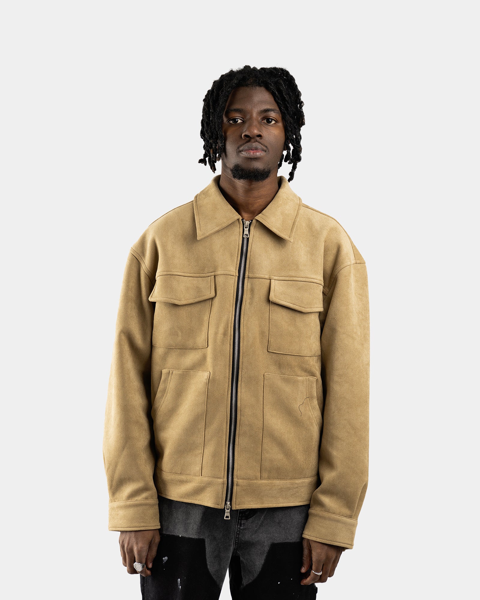 JT4|NIGHTCRAWLER BROWN SUEDE JACKET