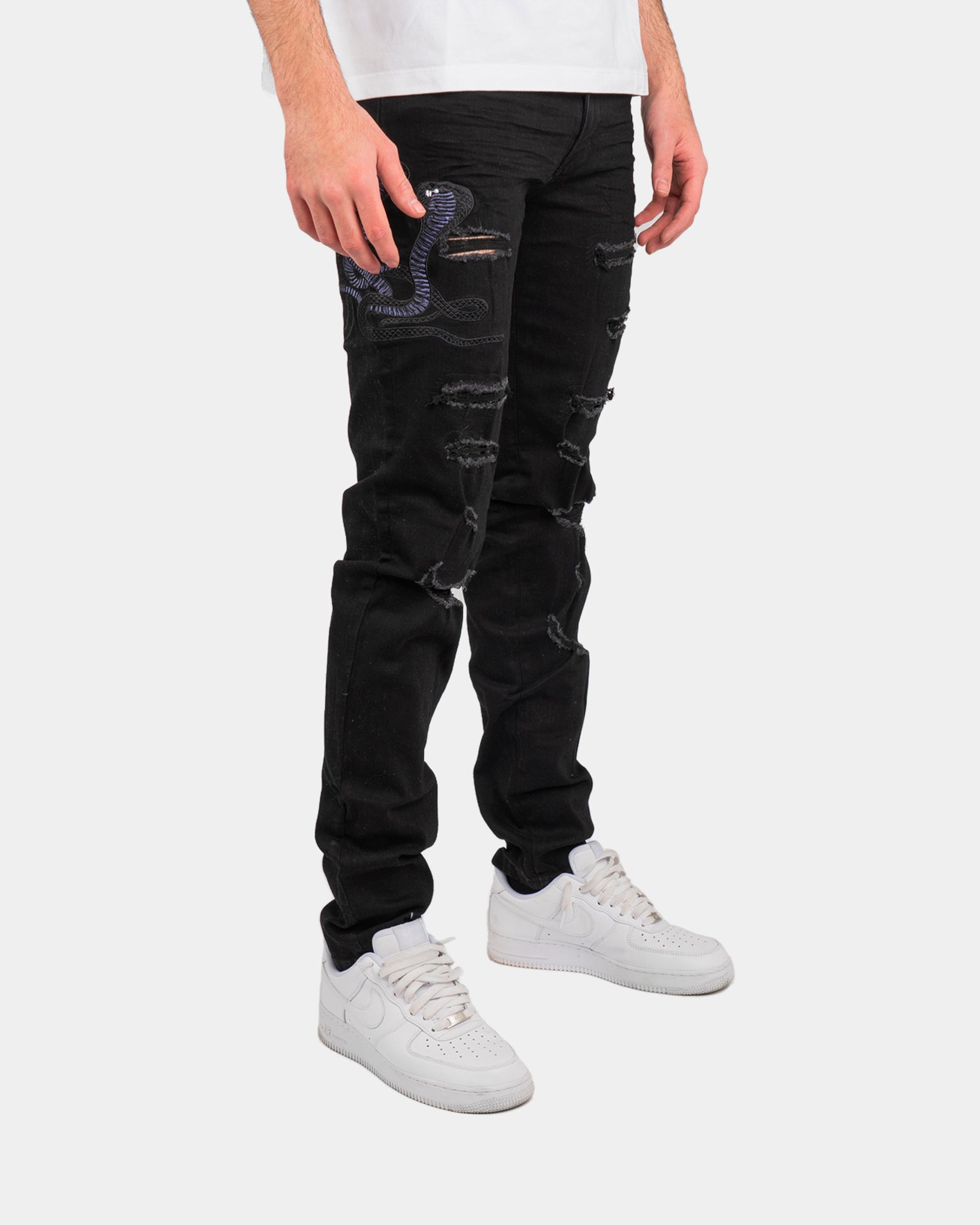 SK08| SUPER SLIME BLACK DENIM