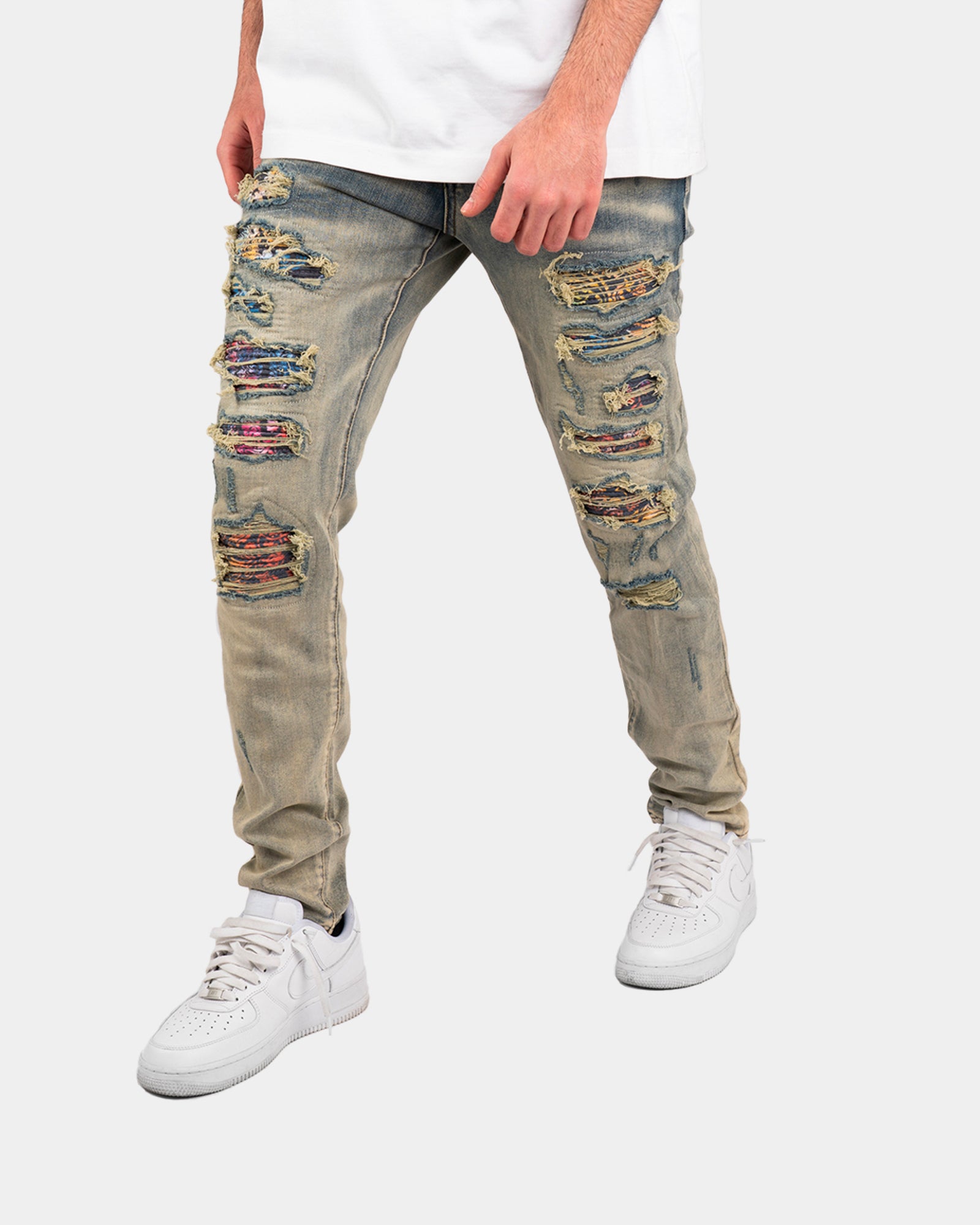 SK28|ABSTRAKT SKINNY DENIM