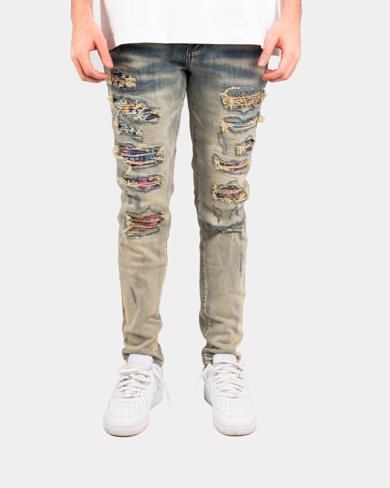 SK28|ABSTRAKT SKINNY DENIM