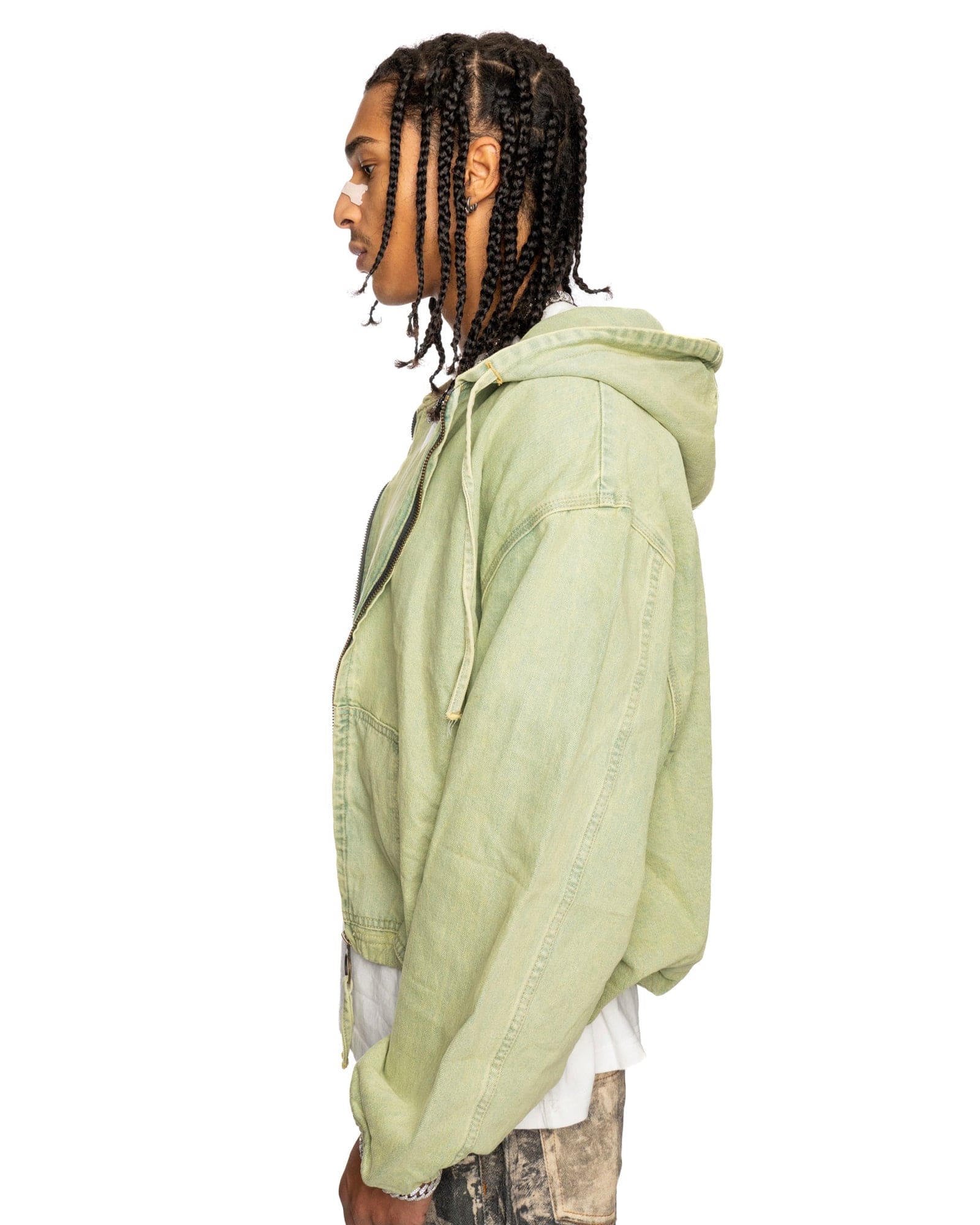 JT13| GREEN ZIP-JACKET