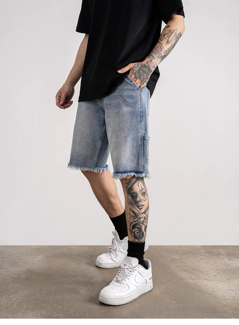 SH3|INDIGO CARPENTER DENIM SHORT