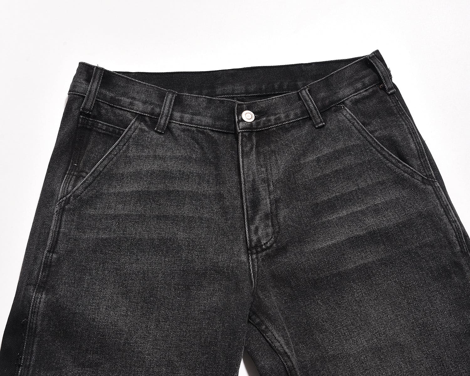 SH14|BLACK CARPENTER DENIM SHORT