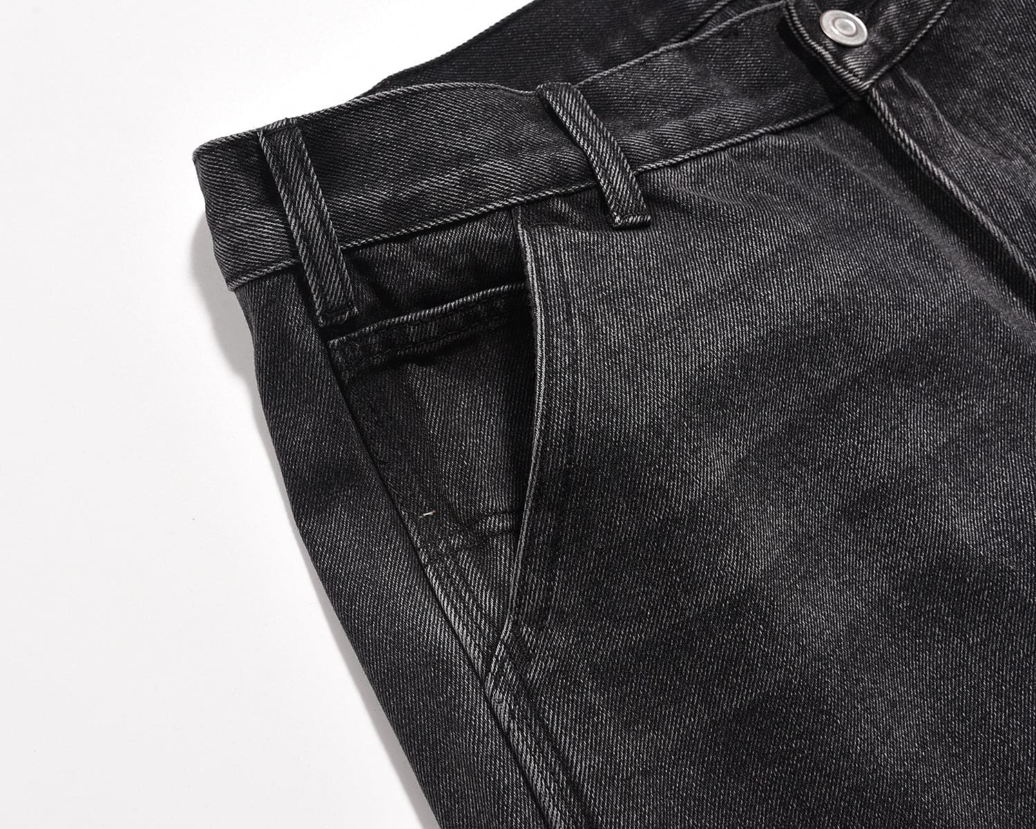 SH14|BLACK CARPENTER DENIM SHORT