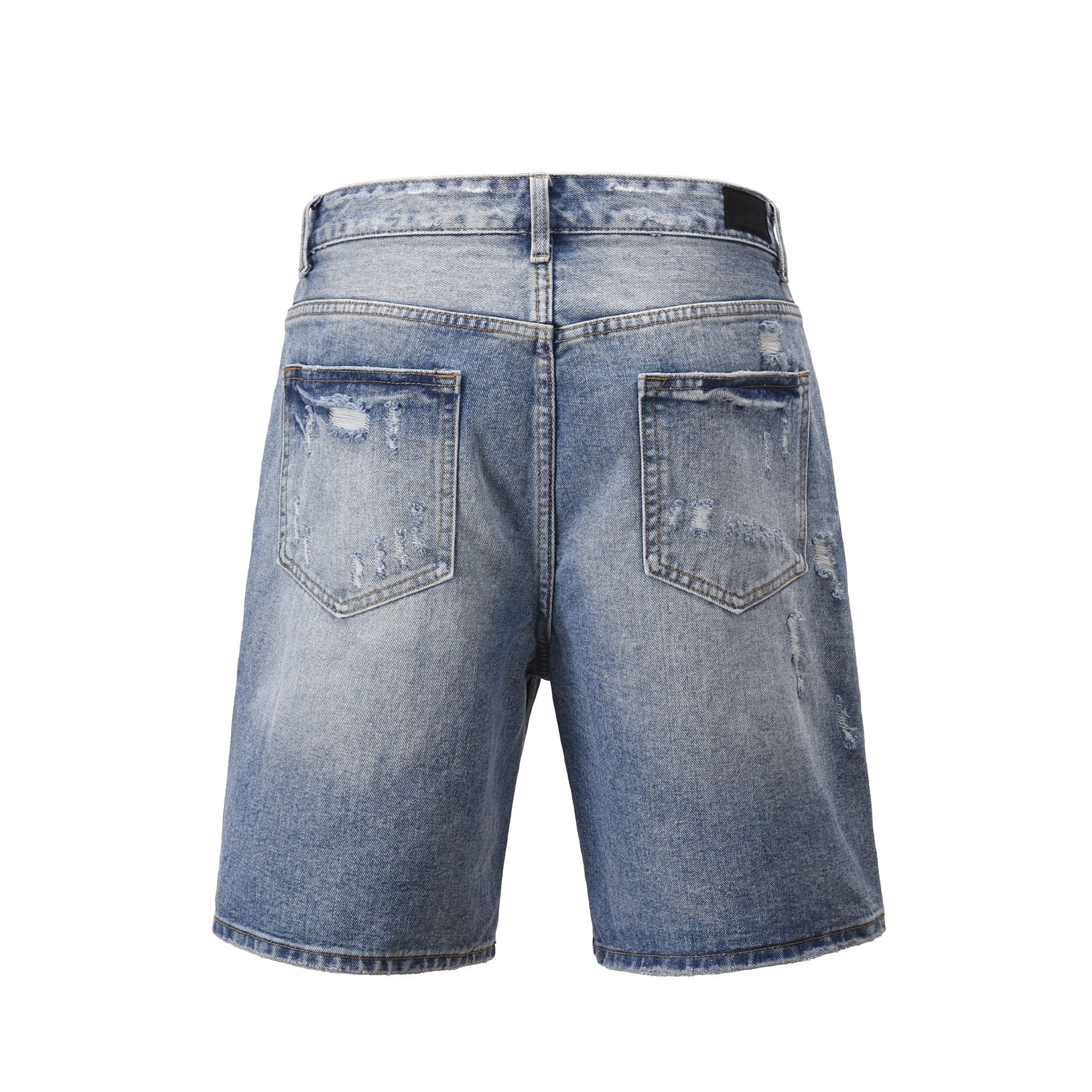 SH16|DISTRESSED INDIGO DENIM SHORT