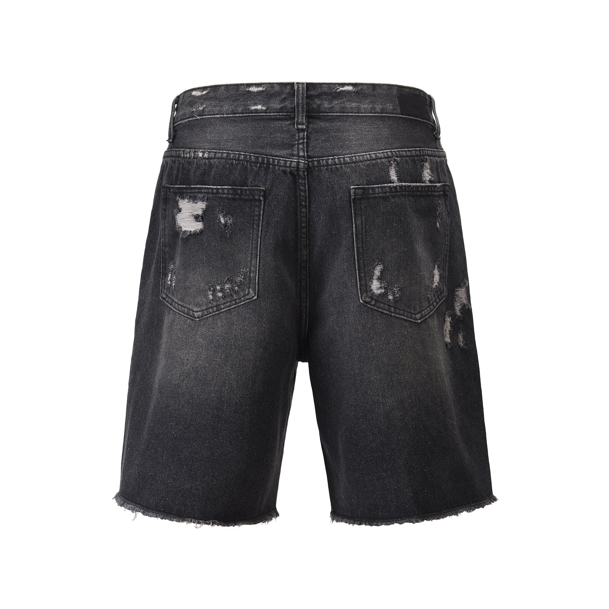 SH15|DISTRESSED BLACK SHORT