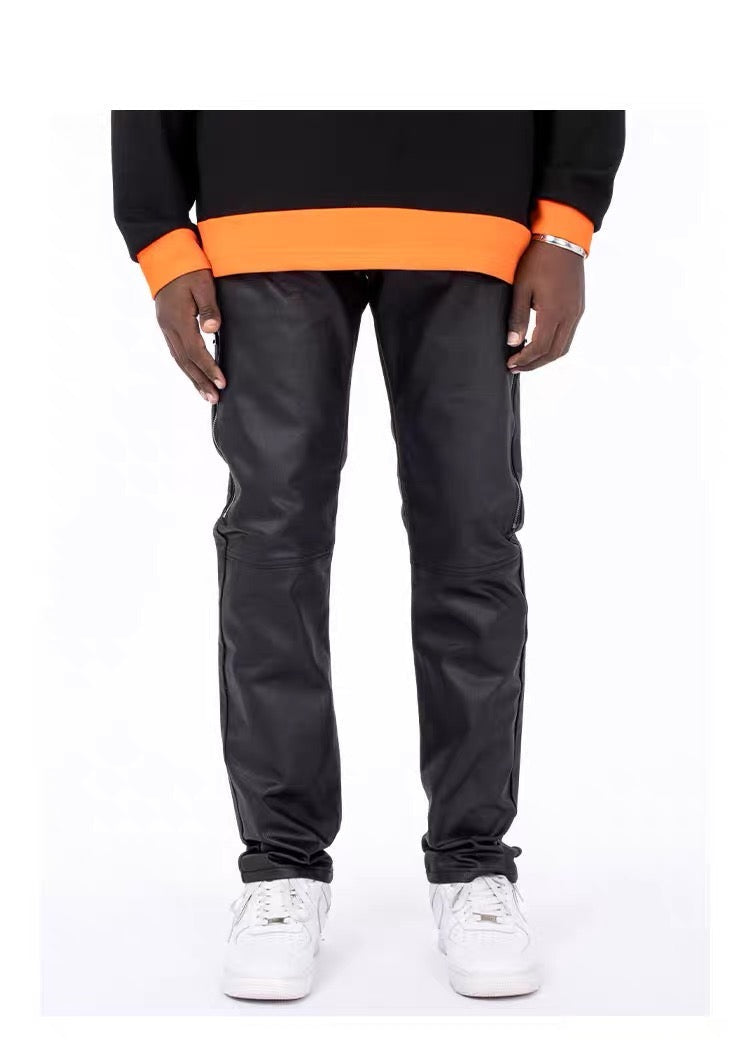 RG02|JUNYA SLIM LEATHER PANT