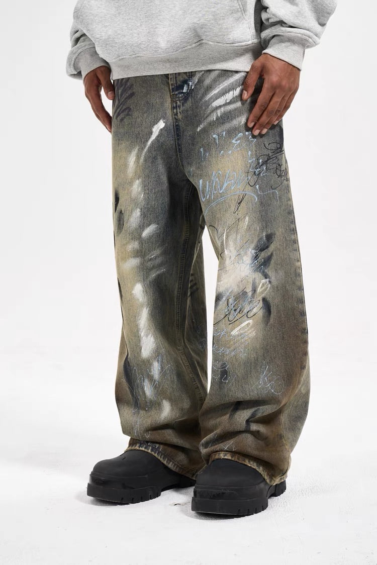 BG02|PAINTED BAGGIE JEANS