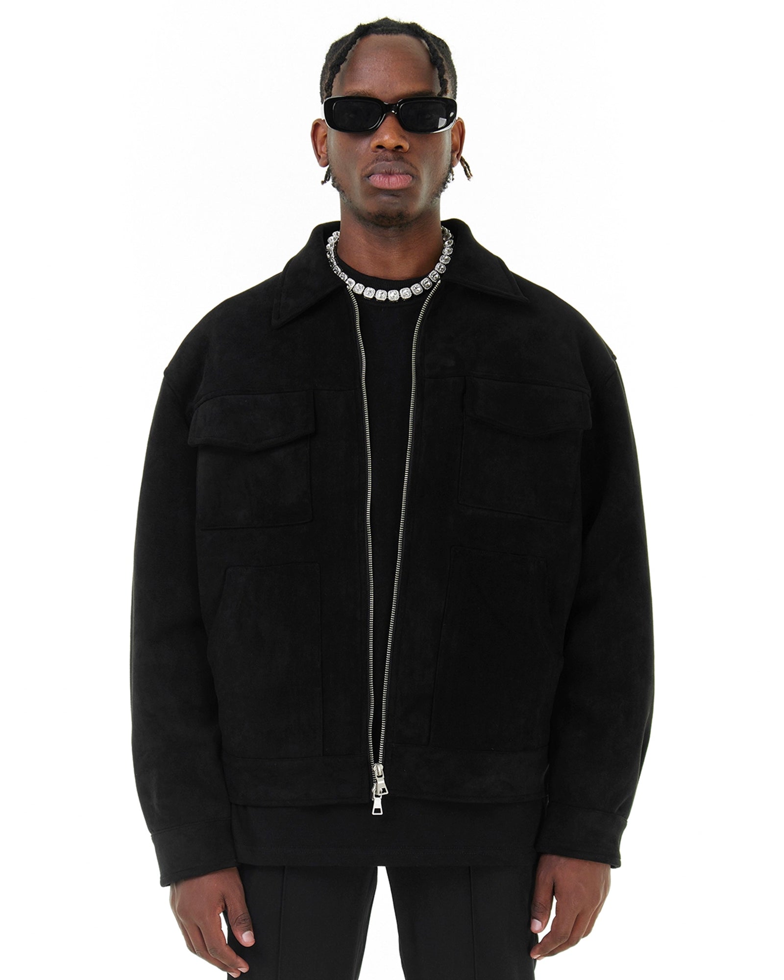 JT4|NIGHTCRAWLER BLACK VELOUR JACKET